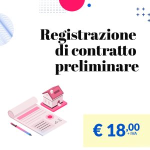 Registrazione telematica contratto preliminare di vendita